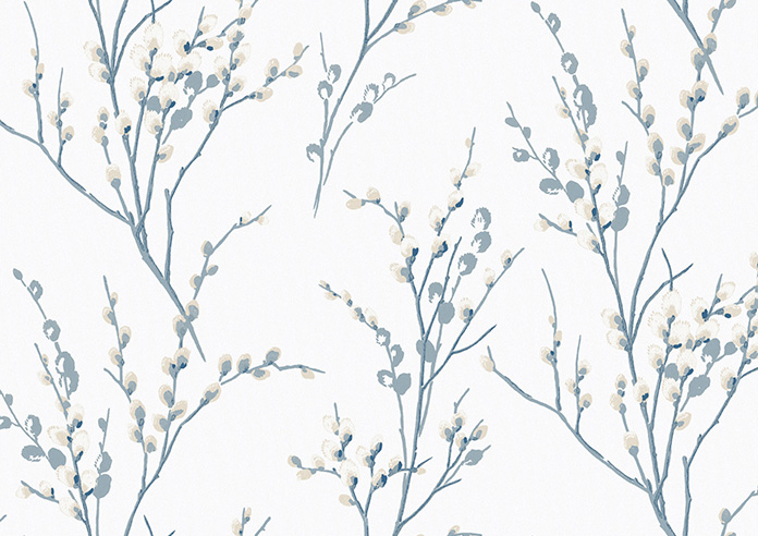 Laura Ashley Pussy Willow, Off White/Seaspray - Roller Blind - Image 6